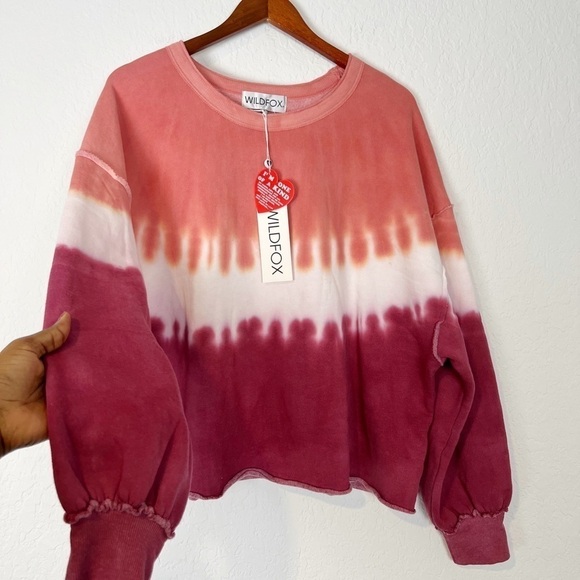 NEW Wildfox Olivia Sweatshirt Ruby Dove Dye Sweater - Picture 6 of 10